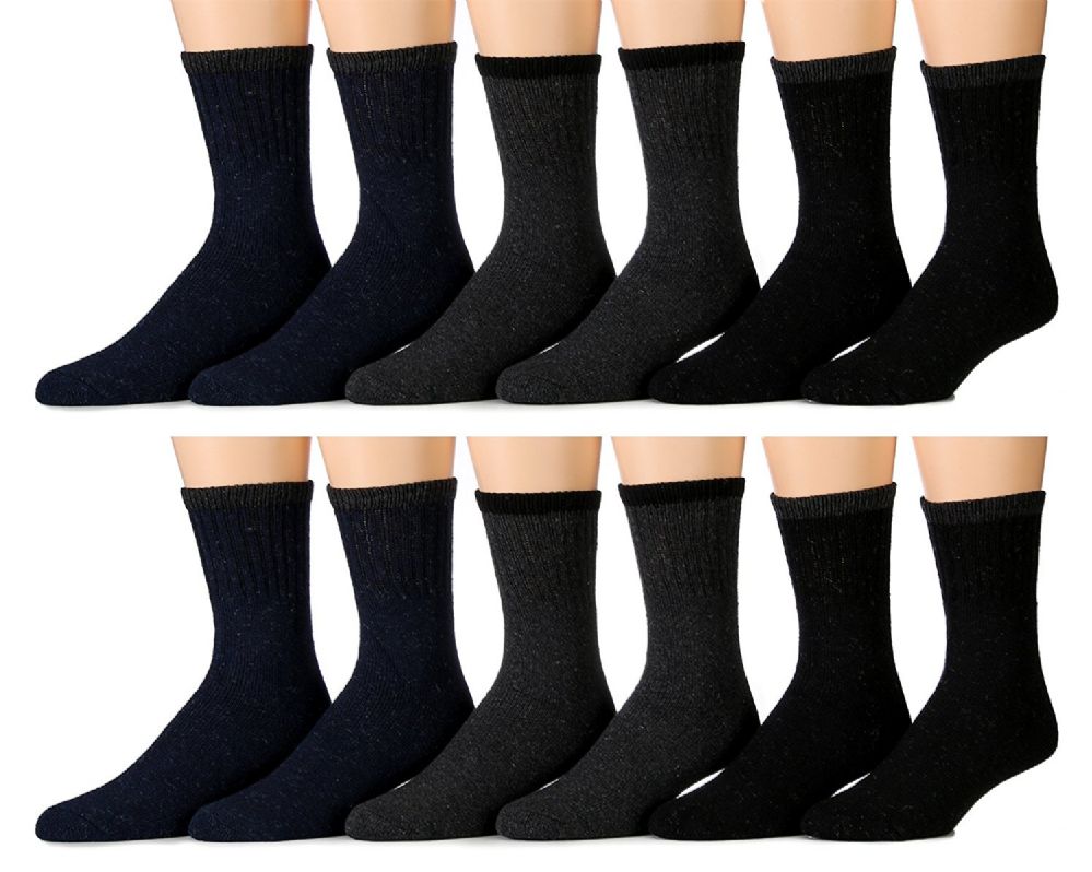 Yacht & Smith Men's Thermal Crew Socks, Cold Weather Thick Boot Socks