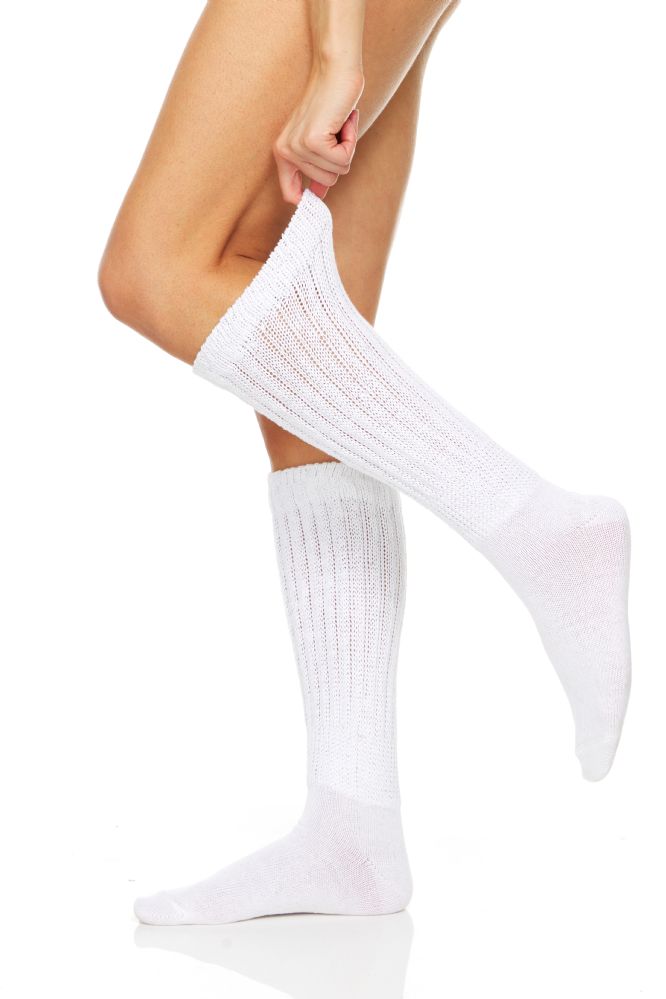 Yacht & Smith Slouch Socks For Women, Solid White Size 911 Womens
