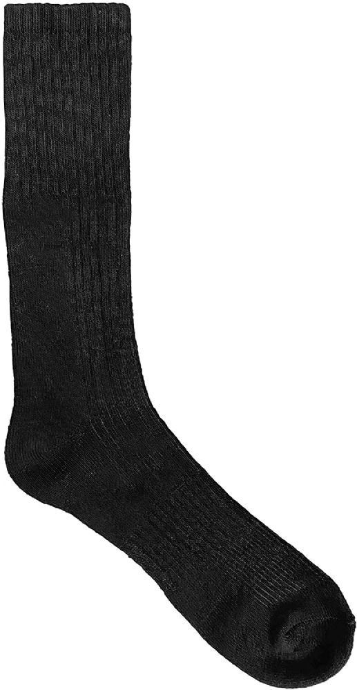 Mens Military Grade Thick Padded Terry Lined Cotton Socks, Ribbed, Dry