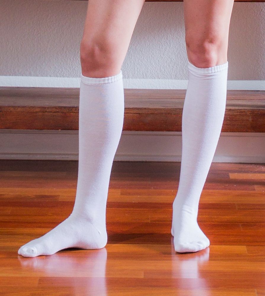 Knee high white socks womens Clearance