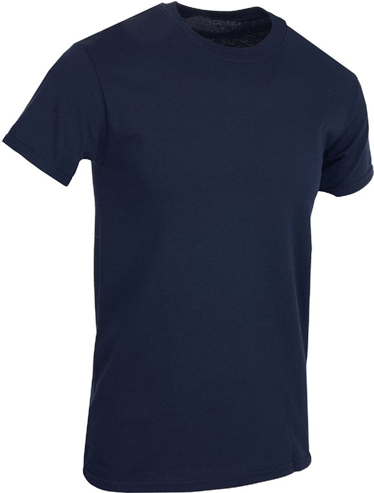 Mens Navy Blue Cotton Crew Neck T Shirt Size Medium - at - socksinbulk ...