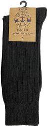 Yacht & Smith Mens Classic Combed Cotton Black Ribbed Dress Socks