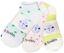 Yacht & Smith Assorted Pack Of Girls Low Cut Printed Ankle Socks Bulk Buy