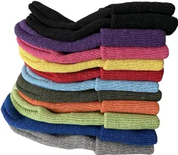Yacht & Smith Unisex Kids Stretch Colorful Winter Warm Knit Beanie Hats, Many Colors