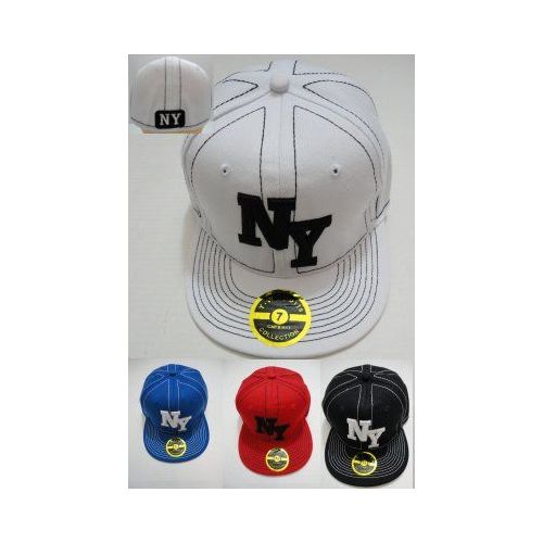 Fitted Ny Hat [stitching] 72 pack at