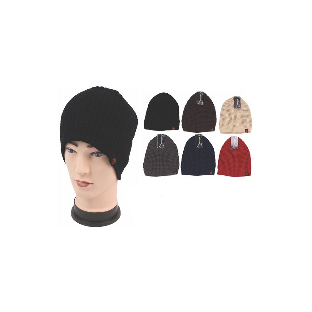 Mens Fashion Heavy Knitted Winter Hat 72 pack at