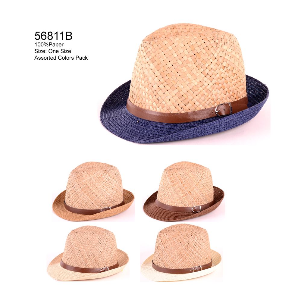 Dual colored hat with strap 24 pack at