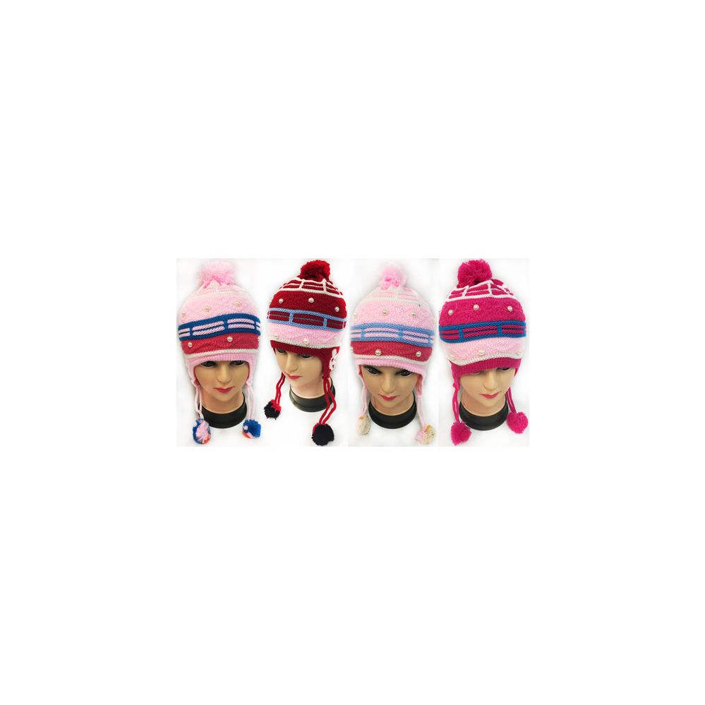 Wholesale Knitted Girls Winter Hats 36 pack at