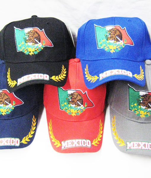 Mexican Flag Baseball Cap 48 pack at