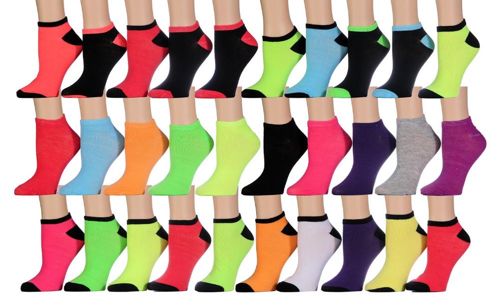 Womans Fashion Printed Low Cut Ankle Socks Size 911 600 pack at