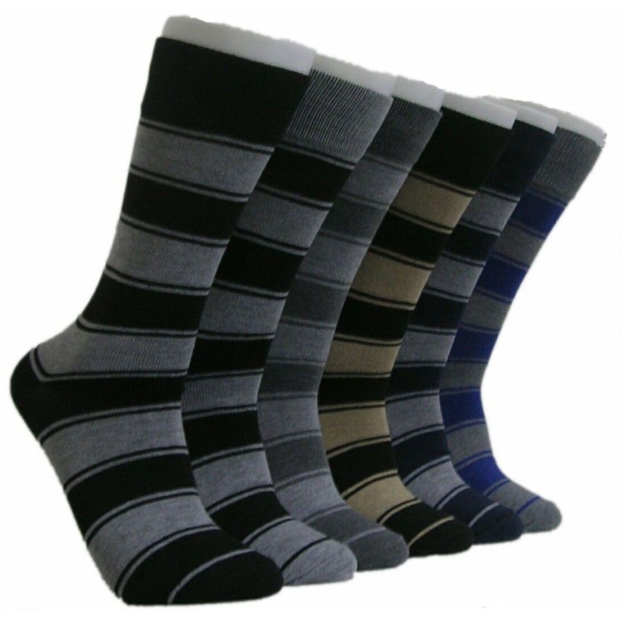 Men's Striped Crew Socks 288 pack at