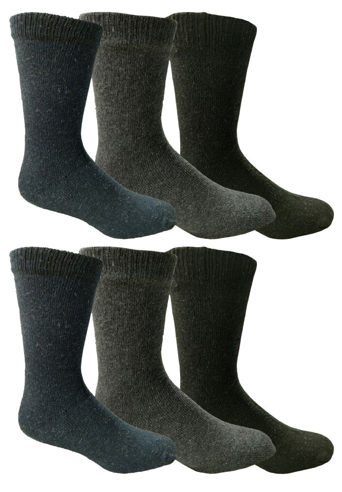 Yacht & Smith Non Slip Gripper Bottom Men's Winter Thermal Tube Socks