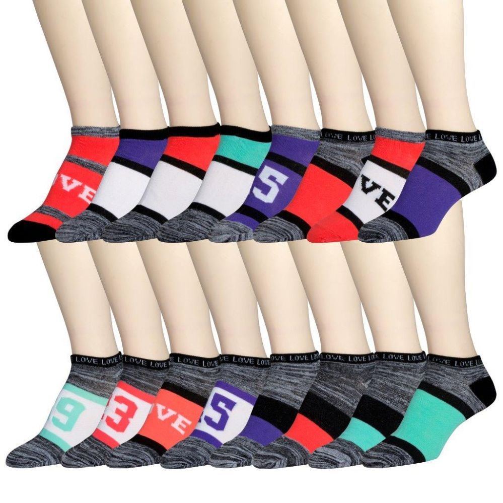 Womens Printed Ankle Socks 240 pack at