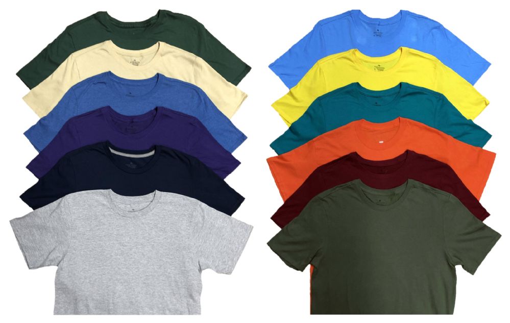 SOCKS/’NBULK Mens Cotton Crew Neck Short Sleeve T-Shirts Mix Colors Bulk Pack Value Deal