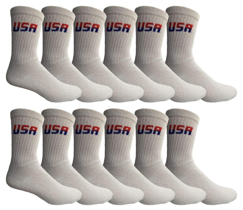 men's white crew socks