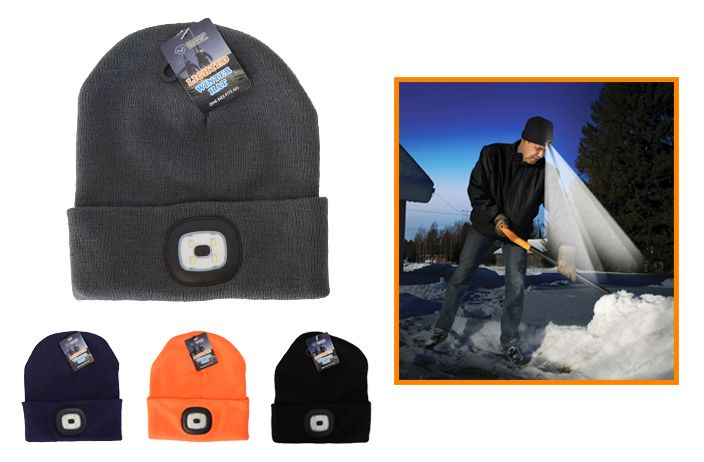 stocking cap with built in light