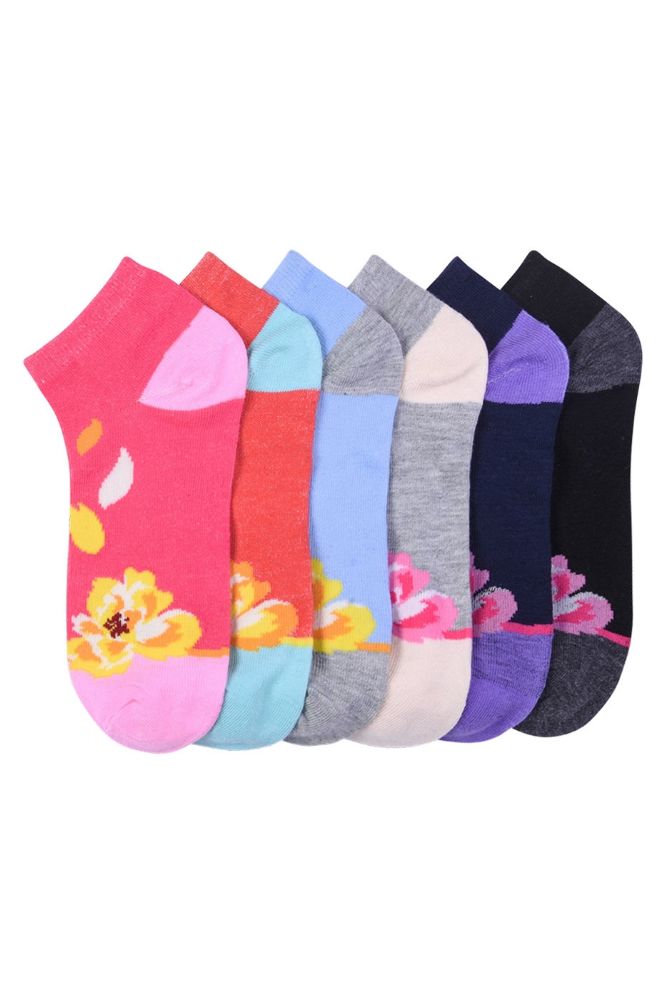 Woman's Floral Printed Ankle Socks 432 pack at