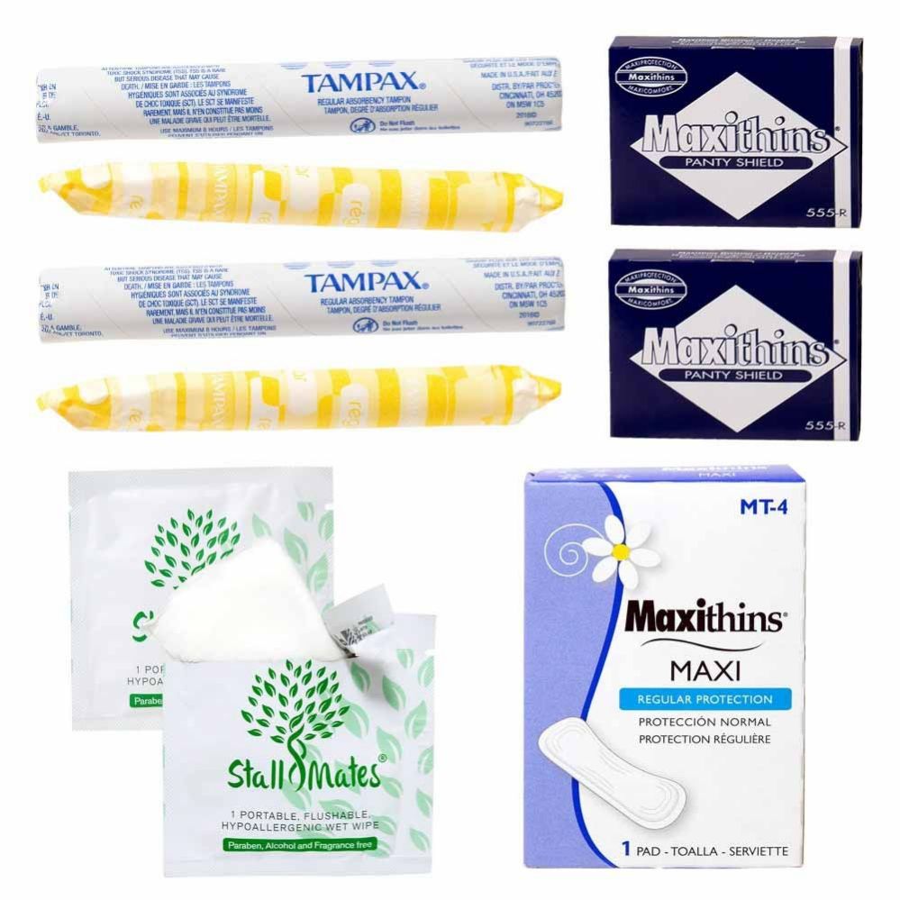 7 Piece Feminine Hygiene Kits For Homeless Disaster Preparedness And