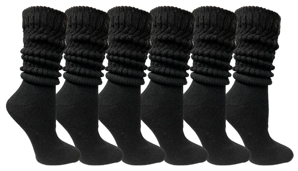 Yacht & Smith Womens Cotton Extra Heavy Slouch Socks, Boot Sock Solid ...