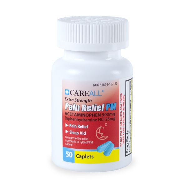Careall Acetaminophen Pm Caplets, 500mg at