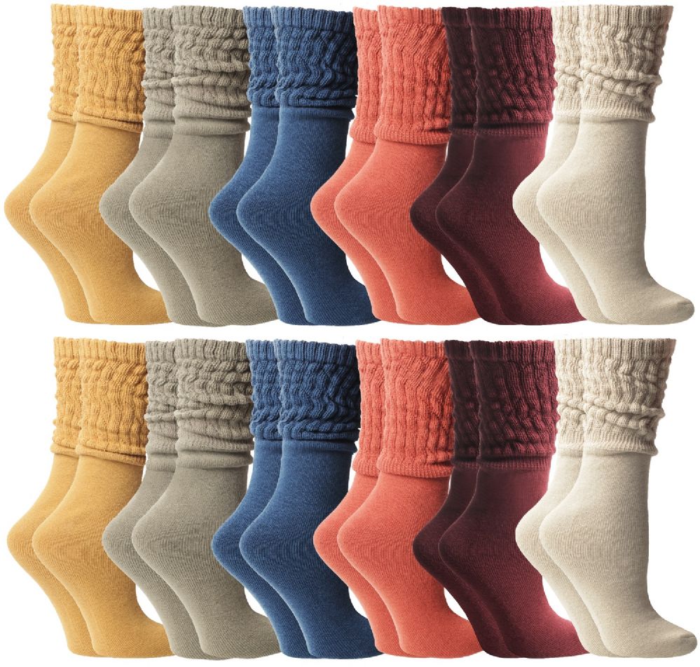 Yacht & Smith Slouch Socks For Women, Assorted Colors Size 911 Womens Scrunchie Sock at