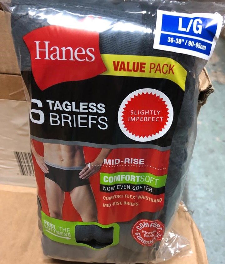Hanes Mens Tagless Mid-Rise Briefs with ComfortSoft Waistband