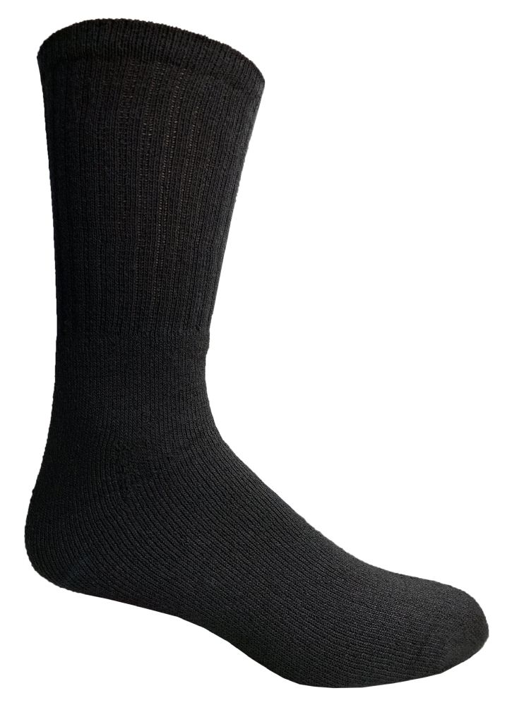 Hanes Mens Black Cushioned Crew Socks, Shoe Size 1215 at