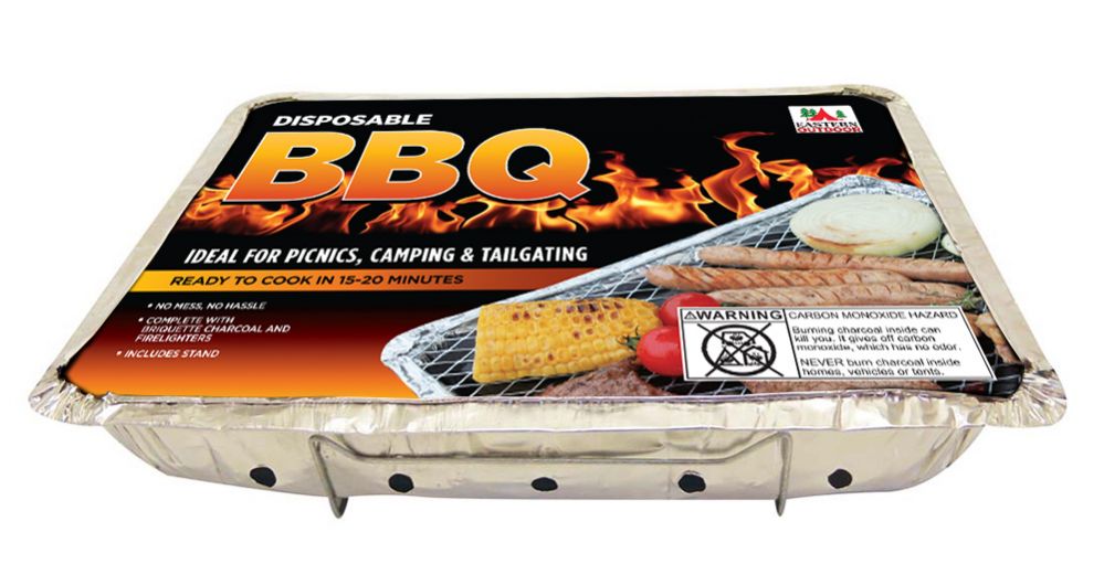 INSTANT BBQ GRILL 12.25 X 19 WITH CHARCOAL 9 pack at socksinbulk