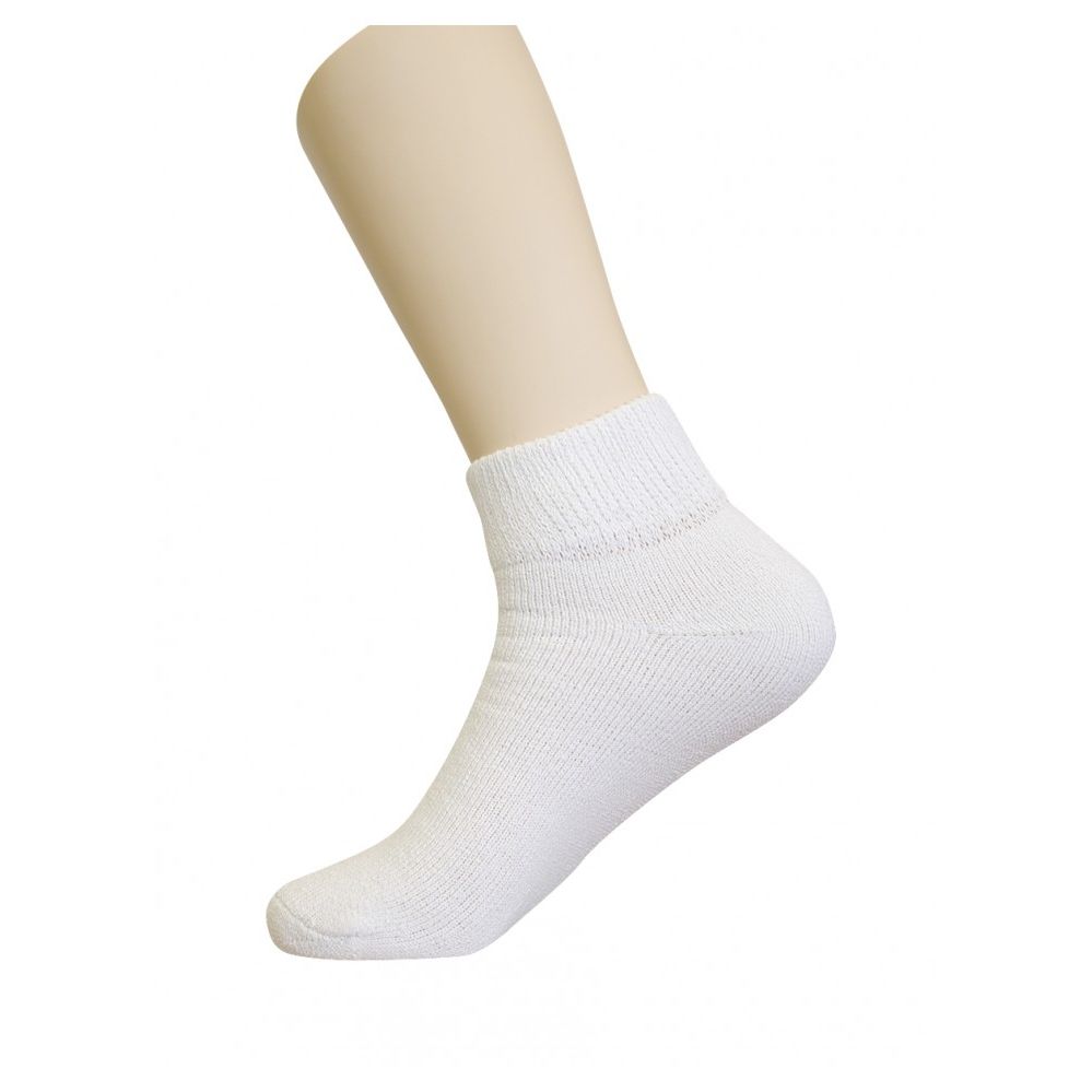 Men's Diabetic Ankle Socks White Size 1013 120 pack at socksinbulk