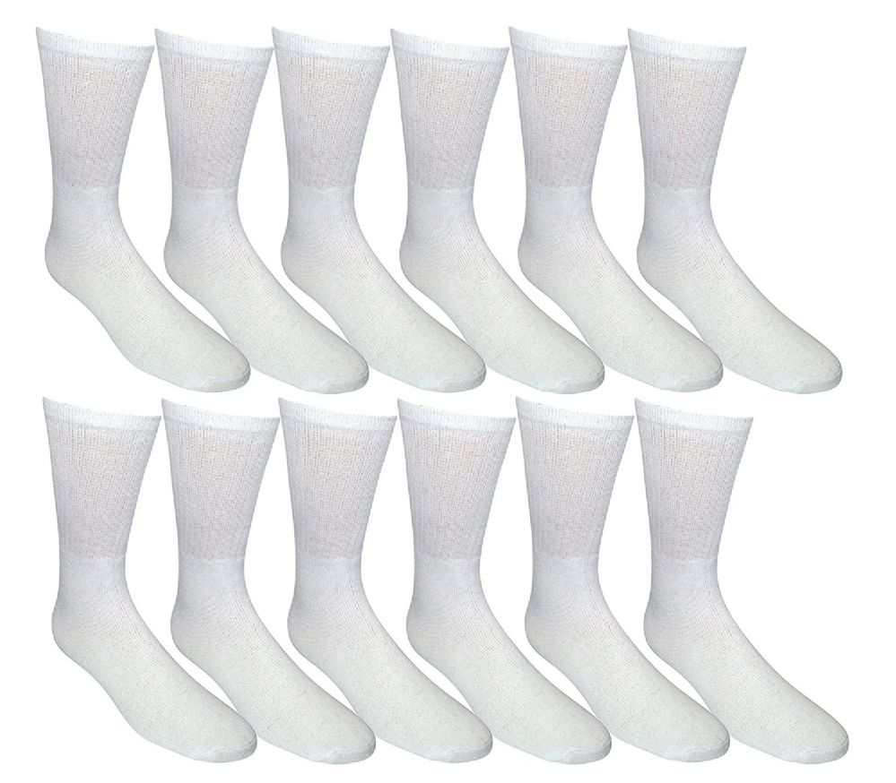 mens white cotton crew socks