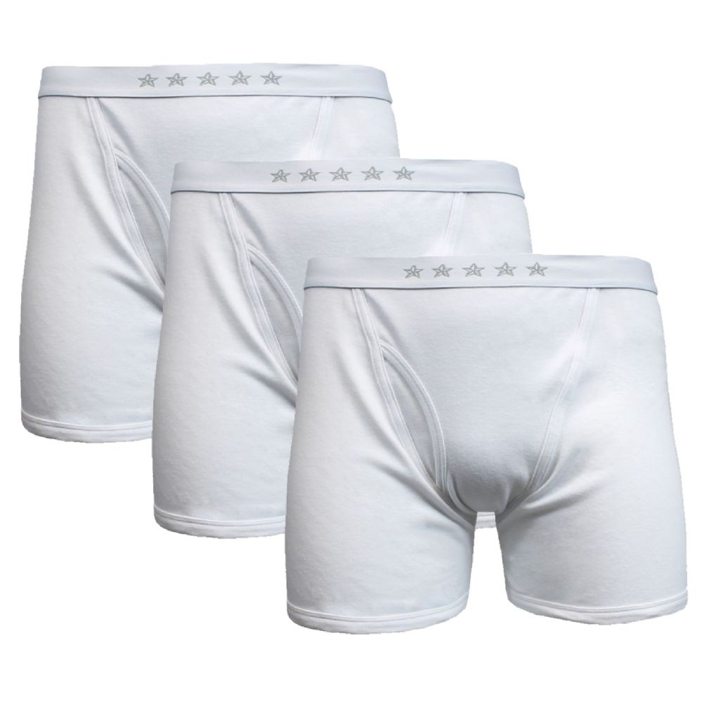 Mens White Boxer Briefs Size XX Large 36 pack - at - socksinbulk.com