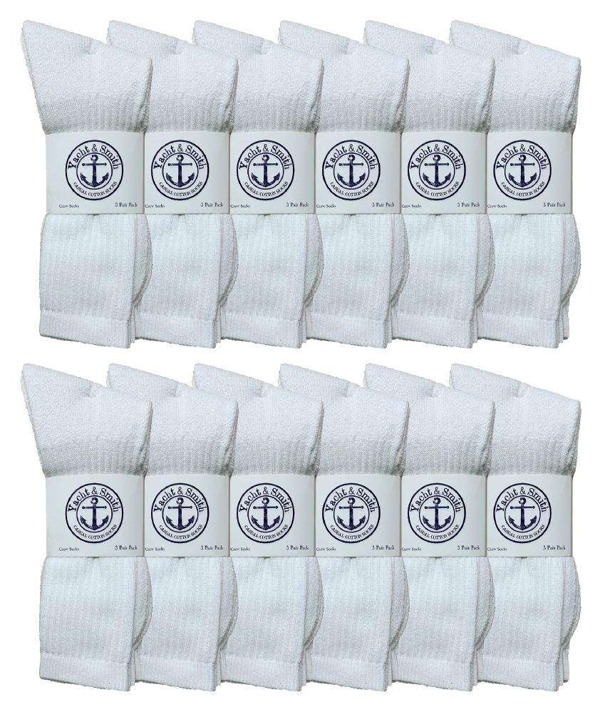 Mens White Crew Socks 1013 5304 pack at