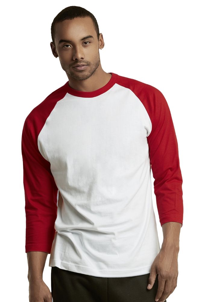 TOP PRO MENS BASEBALL TEE IN RED AND WHITE SIZE X LARGE 30 pack at
