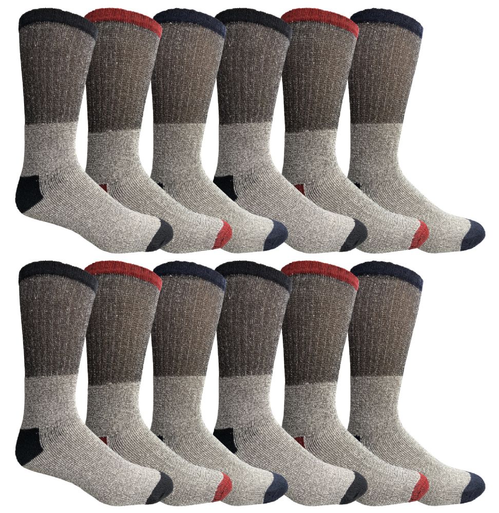 Yacht & Smith Mens Warm Cotton Thermal Socks, Sock Size 1013 at