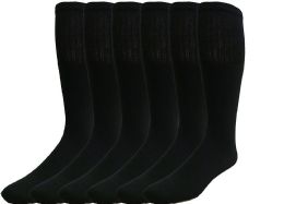 Yacht & Smith 28 Inch Men's Long Tube Socks, Black Cotton Tube Socks Size 10-13