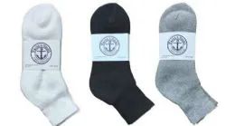 Yacht & Smith Women's Cotton Mid Ankle Socks Set Assorted Colors Black, White Gray Size 9-11