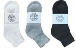 Yacht & Smith Men's Cotton Mid Ankle Socks Set Assorted Colors Black, White Gray Size 10-13