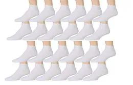 Yacht & Smith Wholesale Bulk Kids Mid Ankle Socks, With Free Shipping Size 4-6 (white)