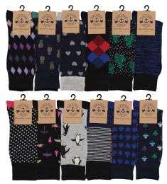 Yacht & Smith Mens Assorted Design Dress Socks, Many Prints Multi Pack