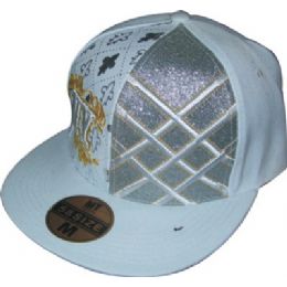 Flat Fitted Baseball Cap With Ny Design