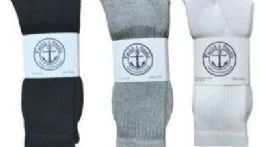 Yacht & Smith Men's Cotton Tube Socks Set Assorted Colors Black, White Gray Size 10-13 Case Set