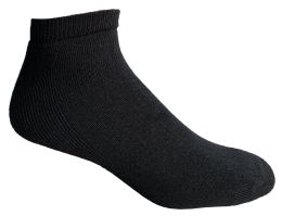 Yacht & Smith Men's No Show Ankle Socks, Cotton. Size 10-13 Black Bulk Buy